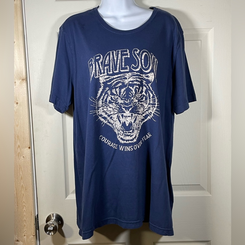 Brave Soul‎ Navy Blue Women's Short Sleeve Tee